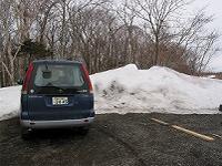 駐車場の雪