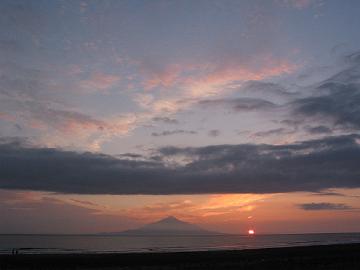 7月17日の夕日