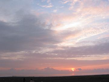 7月18日の夕日