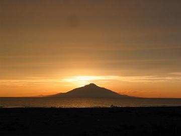 8月18日の夕日