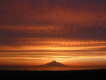8月18日の夕日