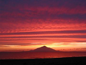 8月18日の夕日