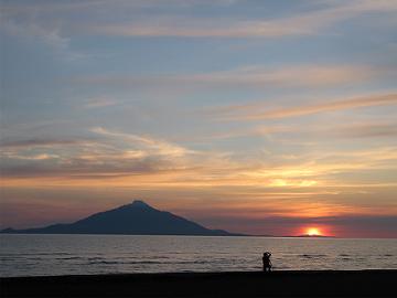 7月6日の夕日