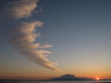 7月9日の夕日