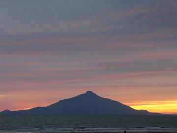 利尻島と9月5日の夕焼け空