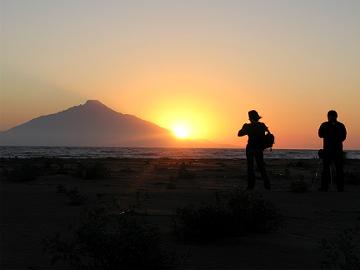 利尻島と8月4日の夕焼け空