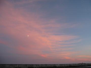 利尻島と8月10日の夕焼け空